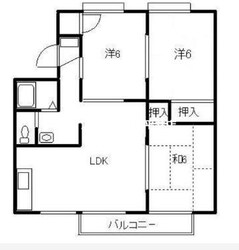 サンパレス小山Ｂ棟の物件間取画像